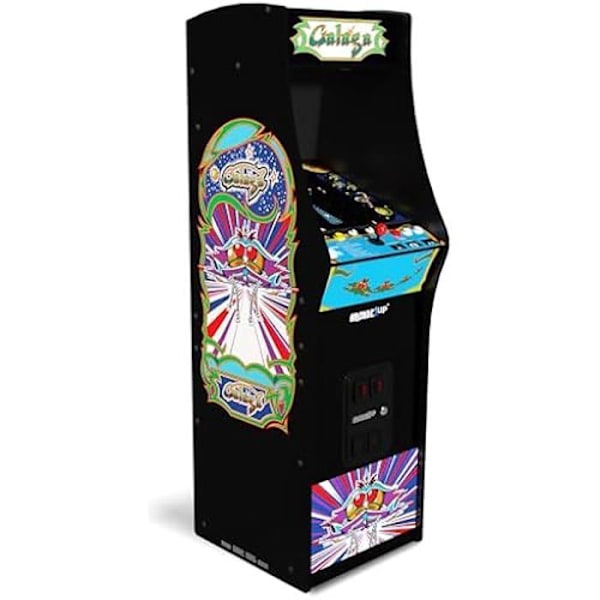 Arkadmaskin - ARCADE1UP - GALAGA Deluxe - Exakt kopia av den ursprungliga 1981 års modell - Exklusiv design Svart