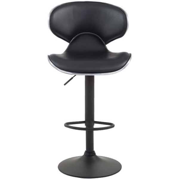 Set med 2 st Las Vegas V2 barstolar i svart konstläder - Svart - Justerbar i höjdled - Modern - Design Svart