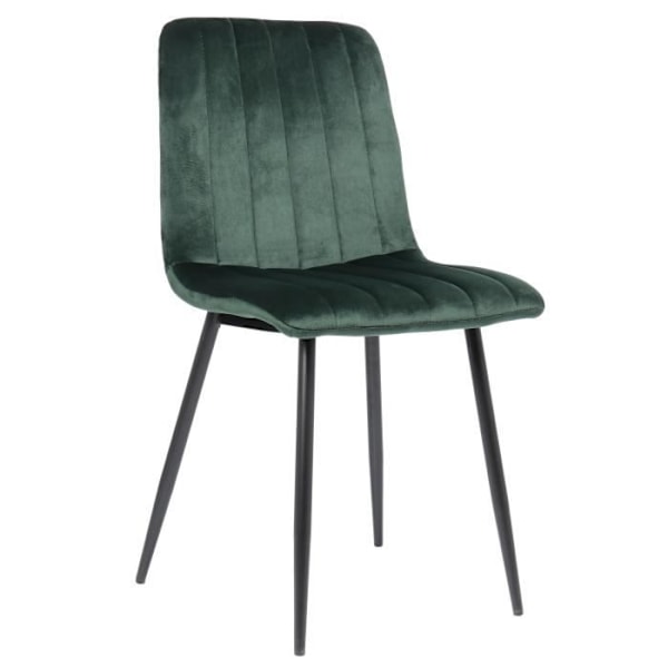 Set om 4 Matstolar Dijon i Tyg eller Sammet - CLP - Samtida - Design - Grön Grön