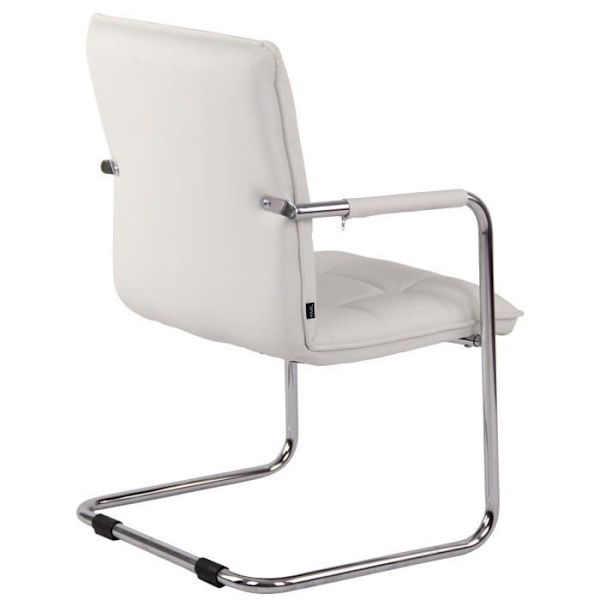 Cantilever stol - CLP - Gandia - Vit - konstläder - Med armstöd - Elegant design Vit