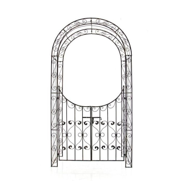 CLP SINA rosbåge med GATE, exklusiv, metall rosbåge, höjd 235 cm, bredd 108,5 cm 250 cm - brons CLP