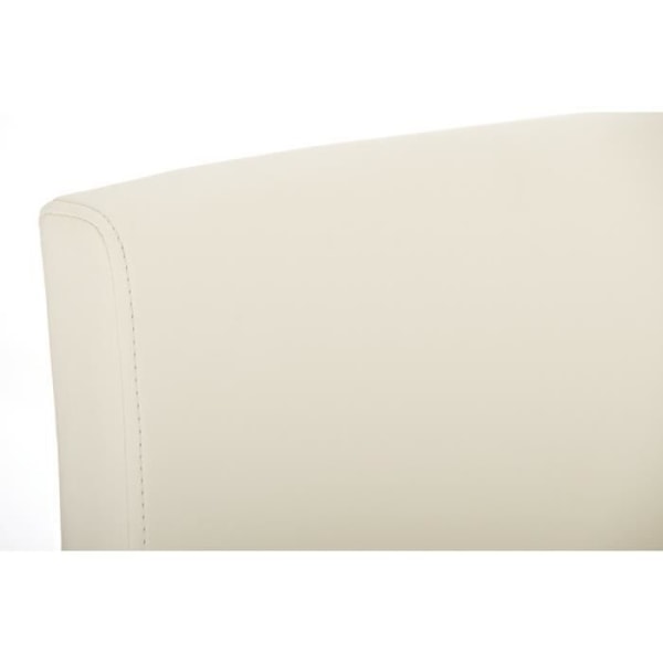 Set med 2 barstolar - CLP - Paros - Imiterat läder - Modern design - Beige Grädde