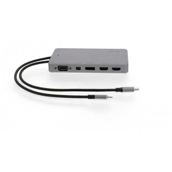 LMP-USB-C Display Dock 2 4K 12 portar, 2x HDMI, Mini-DP, DP, DVI, VGA, Eth., 2x USB 3.0, 2x USB-C, aluminium, space grey