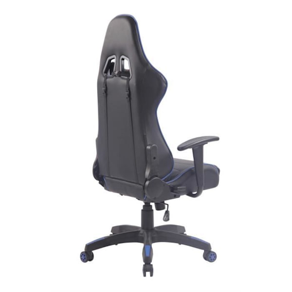 CLP Kontorsstol Racing Gamer Miracle V2 konstläder - ergonomisk kontorsstol höjdjusterbar och vridbar svart-blå