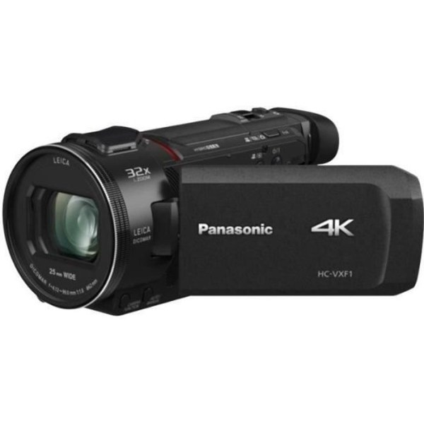 Panasonic HC-VXF1 4K videokamera - Leica 24x optisk zoom - Svart Wi-Fi-blixtkort