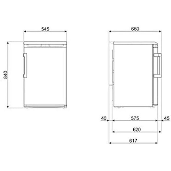 Kylskåp - SMEG - FA120ES - Vattendispenser - Bottenfrys - 120L