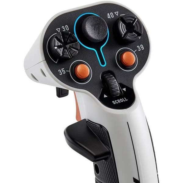 Joystick spatial - THRUSTMASTER - Sol-R 2 HOSAS Space Sim Duo - Ambidexter - 88 knappar - H.E.A.R.T. teknik 16 bitar Svartvitt