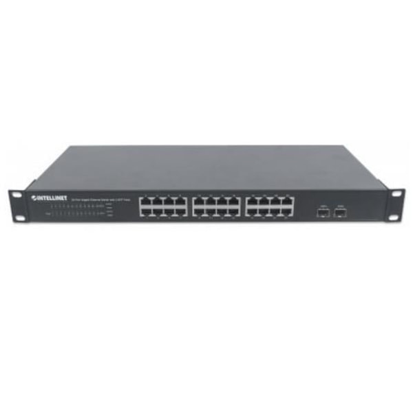 Intellinet 561044, Unmanaged Network Switch, L2, Gigabit Ethernet (10-100-1000), Full Duplex, Rackmount, 1U