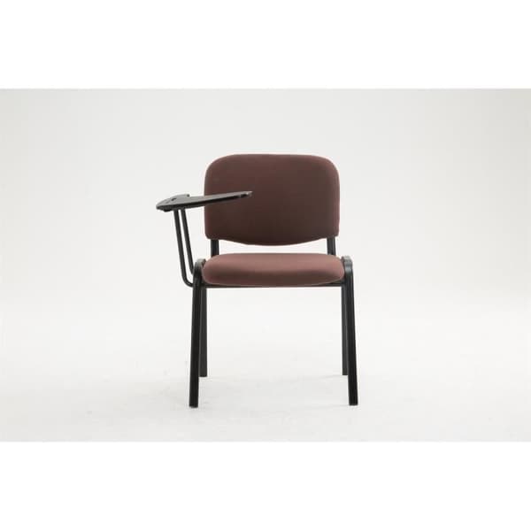-CLP-Chaise Ken i tyg med fällbar tablet-Array kastanj