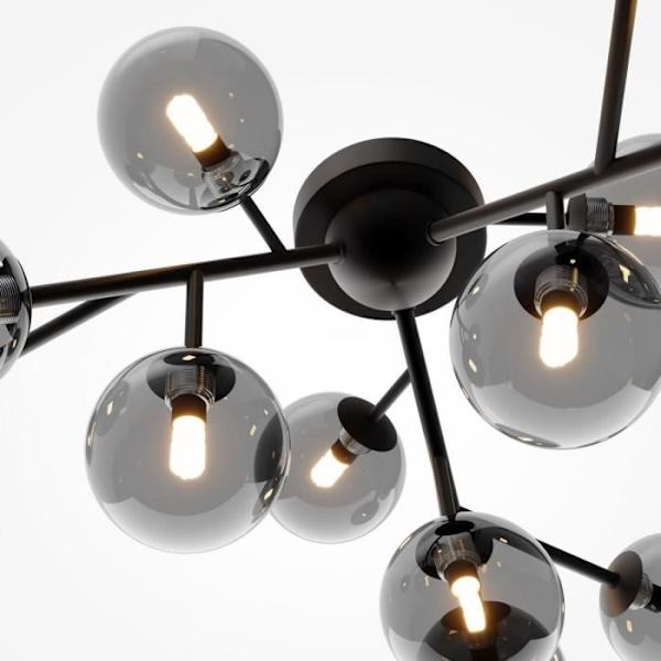 Taklampa - Maytoni - Dallas - 12 ljus - Matt svart - G9 - Modern design