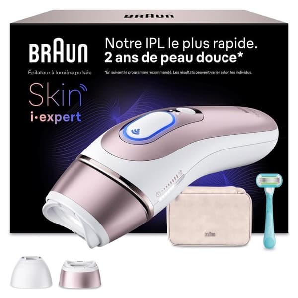 Semi-permanent epilering Braun Skin i-expert 7 PL7211 Roséguld, vit