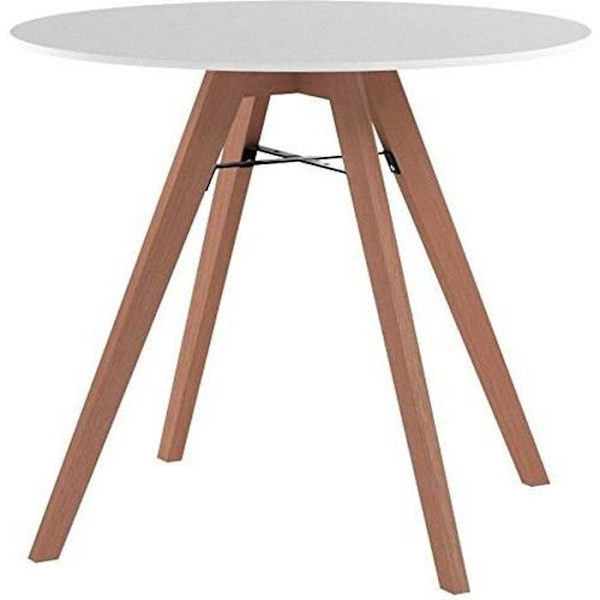 CLP Viktor Runt köksbord - Matsalsbord med MDF-skiva - Bistrobord med ben i ek - Storlek: