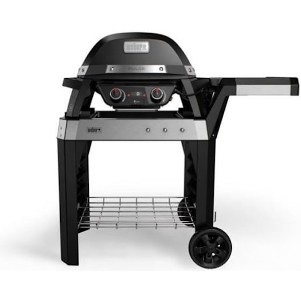 WEBER Pulse 2000 elektrisk grill med vagn Svart