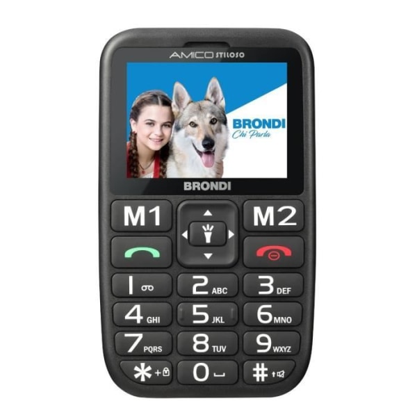 BRONDI BRD10279060 Svart telefon - Dual SIM, Bluetooth, 1,3 MP kamera Svart