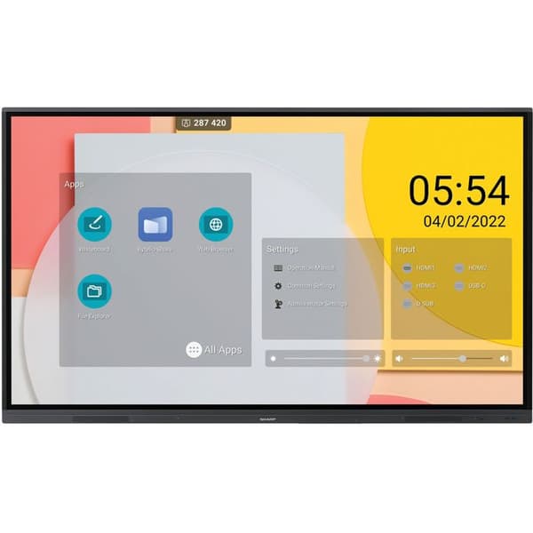 LCD-skärm - SHARP - PN-L652B - 65 tum - 4K UHD - Multitouch-skärm