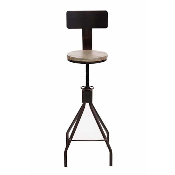 -CLP-Set av 2 barstolar Elko i metall-Array brons