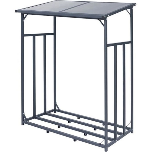 Ruston vedskydd i galvaniserat stål - CLP - Rektangulär - Antracit - 130x185x185cm Antracit
