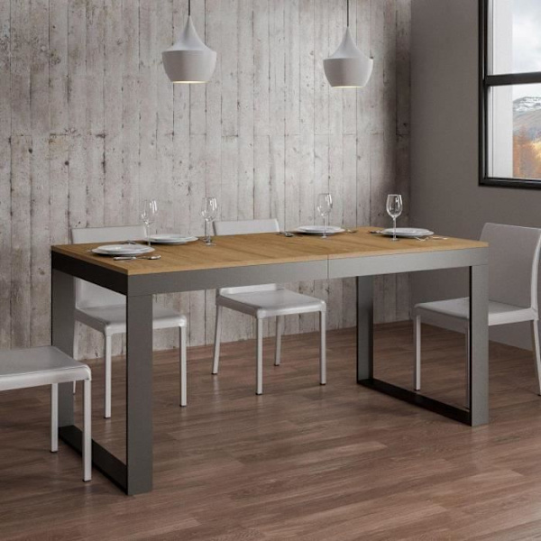 Tecno Evolution 160 utdragbart bord - Valnöt - Vit - Barn Valnöt