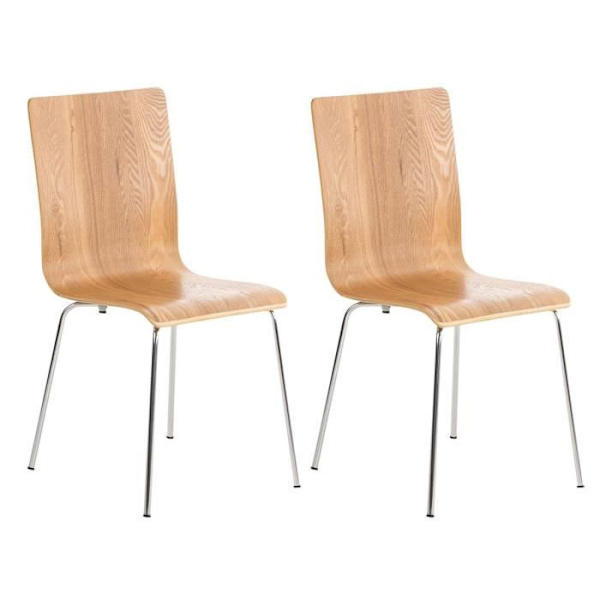 Set med 2 Pepe-stolar i trä - CLP - Ek - Modern design - Bekväm Ek