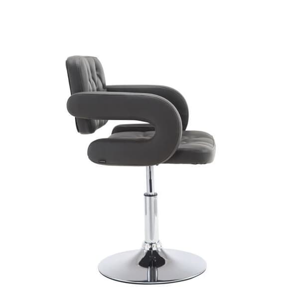 -CLP-Chaise Lounge Dublin Similicuir - Ställning med centralkolonn i kromat metall-Array grå