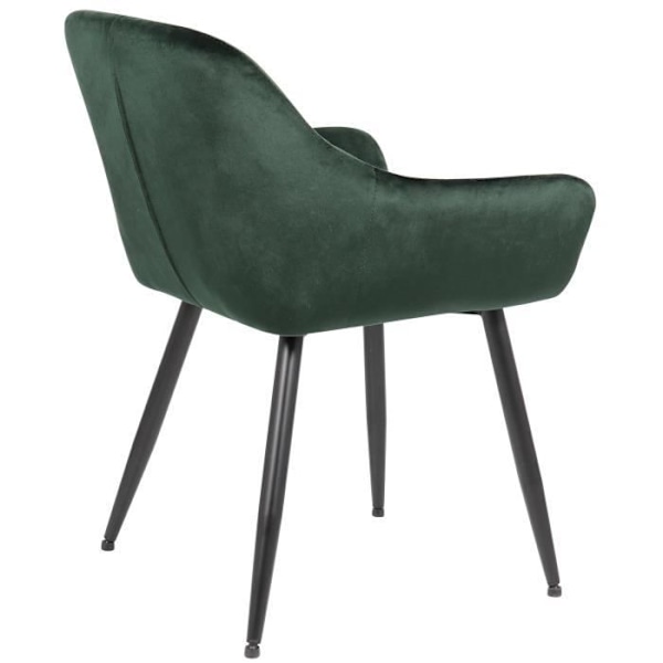 Matsalsstol - CLP - Emia - Grön - Sammet - Med armstöd - Skandinavisk design Grön