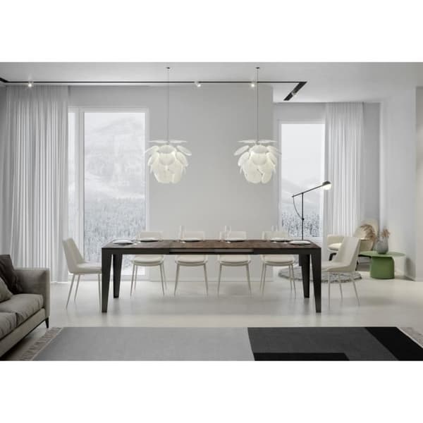 Utvidbart Bord - Eld - Evolution - Valnöt - 90x120 cm - 10 Platser - Metall Valnöt