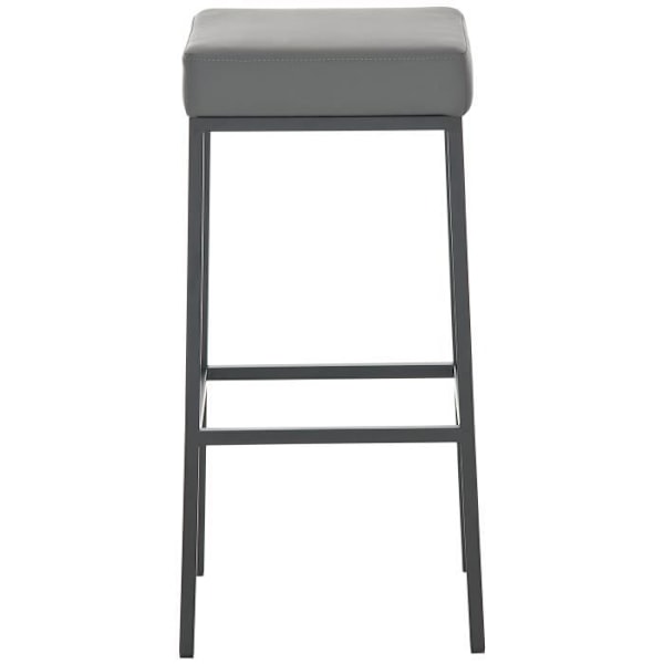 Barstolar - CLP - Montreal - Grå konstläder - Paket med 2 - Höjd 80 cm Grå