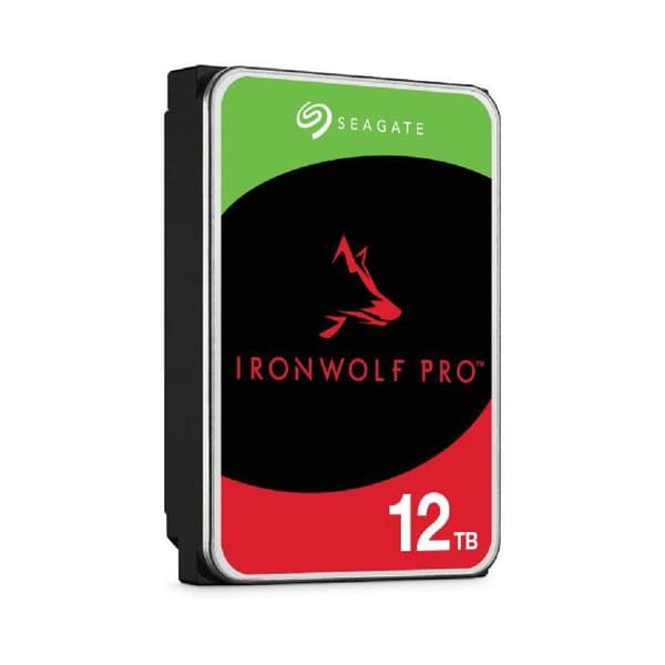 eagate IronWolf Pro, 12TB, NAS HDD – CMR, 3,5”, SATA 6Gbps, 7200RPM, 256MB Cache (ST12000NT001)
