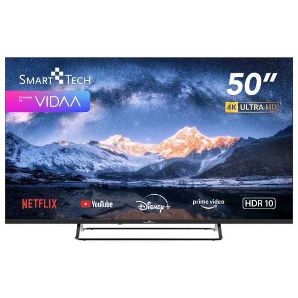 Smart Tech TV LED 4K UHD 50 (126cm) 50UV01V Smart TV VIDAA Netflix, Prime Video, Disney+, Youtube, 3xHDMI - 2xUSB - Hotellläge