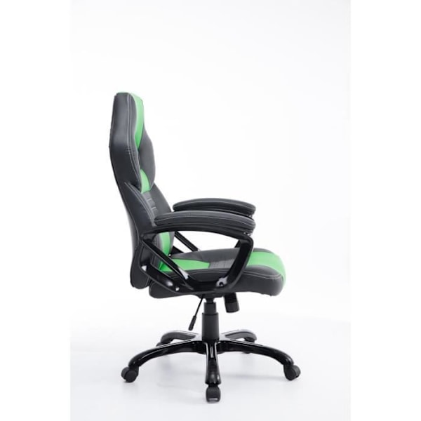 Pedro XL Gaming Kontorsstol i konstläder med hjulbas, svart/grön