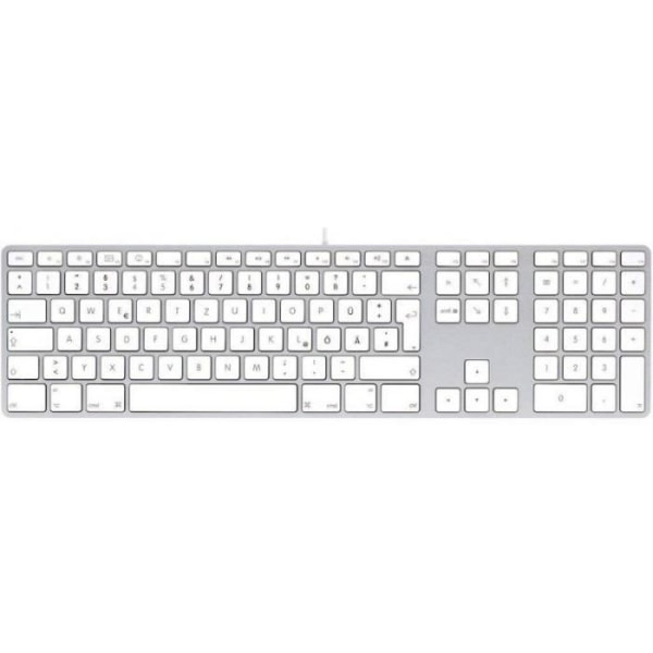 lmp USB kabelanslutet tangentbord med numeriskt tangentbord för Mac tyska - 17203