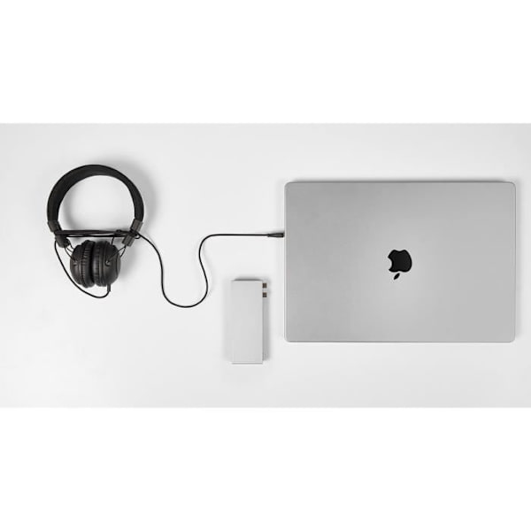 USB-C-dockningsstation - LMP - Kompakt Dock 2 - 6 portar - 4K - Kompatibel med MacBook M1/M2 Saturation Grå, Silver