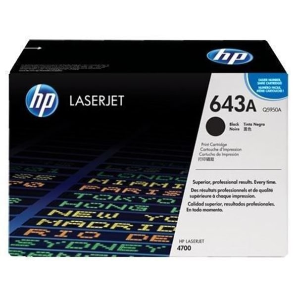 HP 643A (Q5950A) TONER svart - äkta patron för HP Color LaserJet 4700-skrivare