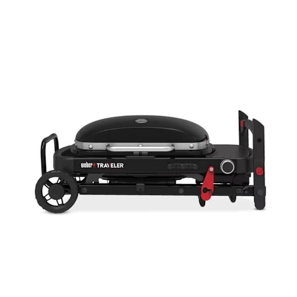 Gasgrill - WEBER - Traveller Compact - Svart - Fällbar vagn - 2,2 kW Svart