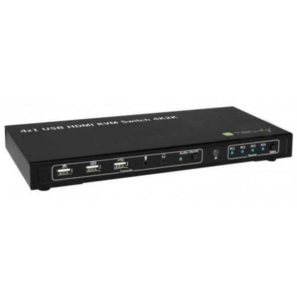 KVM-switch 4 portar TECHly IDATA-KVM-HDMI4U HDMI USB 4K (3840 x 2160) Svart