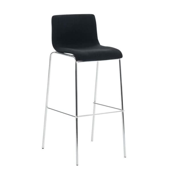 -CLP-Barstol Hover i tyg med 4-bent fot-Array svart
