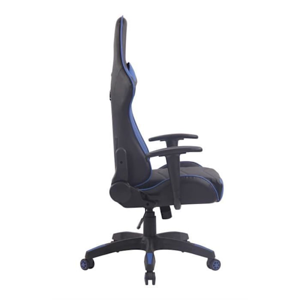CLP Kontorsstol Racing Gamer Miracle V2 konstläder - ergonomisk kontorsstol höjdjusterbar och vridbar svart-blå