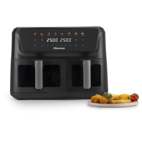 Hisense Luftfritös HAF2700DCD 11L Dubbel Korg 2700W 8 Program Touch Svart Nero