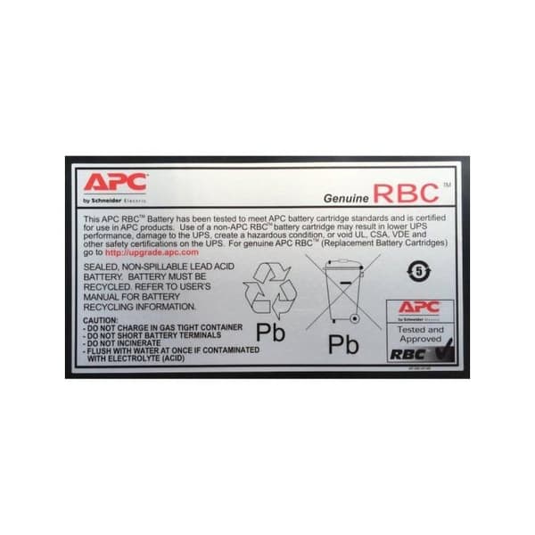 APC APCRBC140 UPS-batteri - 960 VAh - 5 år - Grå - 4 USB 2.0-portar