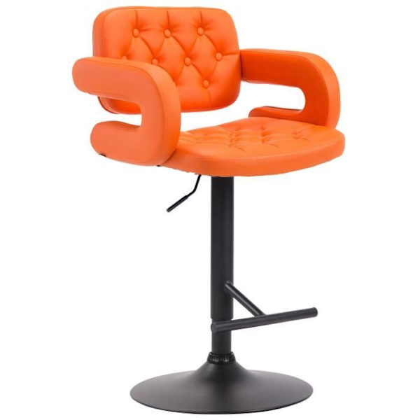 Dublin barstol i konstläder, orange-svart Orange-svart