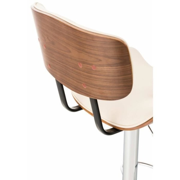 Sarnia I barstol - CLP - Brun - Modern - Ergonomisk träsits - konstläderöverdrag Valnöt/beige