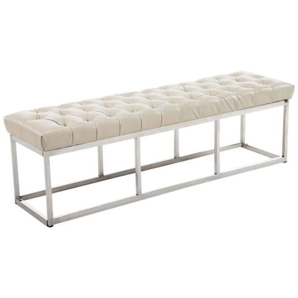 Amun E konstläderbänk, kräm-150 cm Grädde
