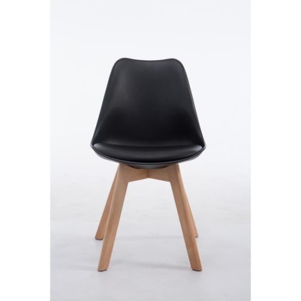 Borneo V2 besöksstol i svart konstläder - CLP - Contemporary - Design Svart