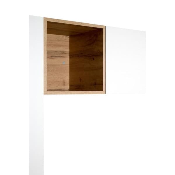 Utrustad skåp - ITAMOBY - A104 - L.268 cm - Djup 40 cm - Vit ask och valnöt Vit