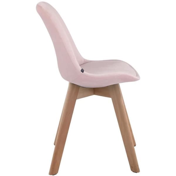 Borneo V2 besöksstol i sammet - Pink-Nature - Chic och Glamour Design rosa