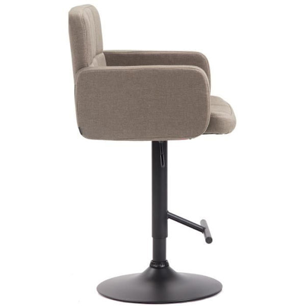 Los Angeles barstol - CLP - Tyg - Taupe-svart - Med armstöd - Justerbar i höjdled - Design Taupe-svart