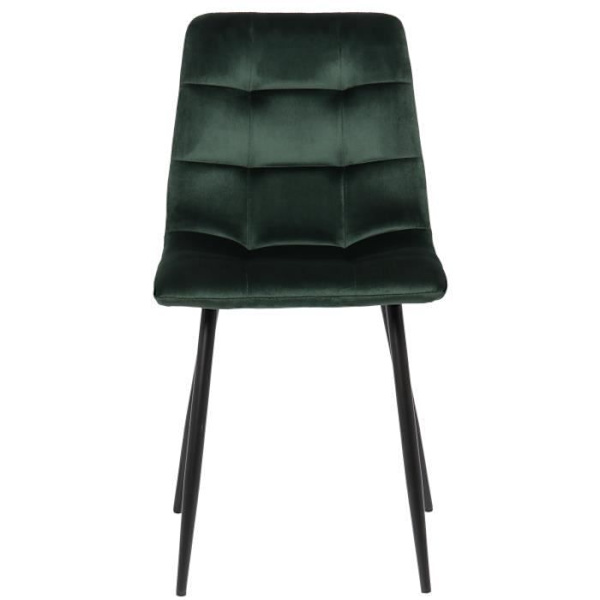 Set med 2 Tilde matsalsstolar - CLP - Grön - Sammet - Bekväm och design Grön