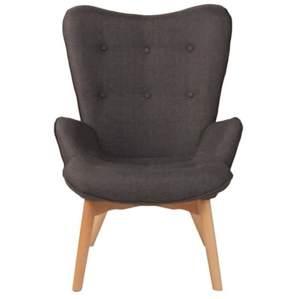 Dana Fabric Lounge Chair - Skandinavisk Design - Mörkgrå Mörkgrå