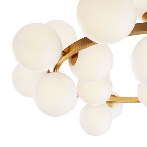 Maytoni Dallas 25-Light Gold Globe Modern taklampa, matt vit skärm, G9