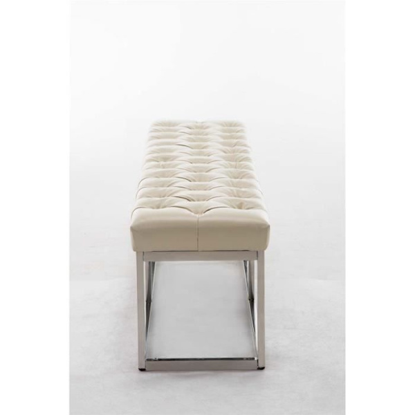 Amun E konstläderbänk, kräm-150 cm Grädde